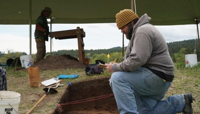 a man at an archaeology dig